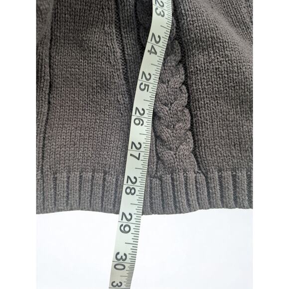 Style & Co Womens Sweater Blazer Sz M Cable Knit Long Cardigan Chunky Gray - Picture 6 of 6